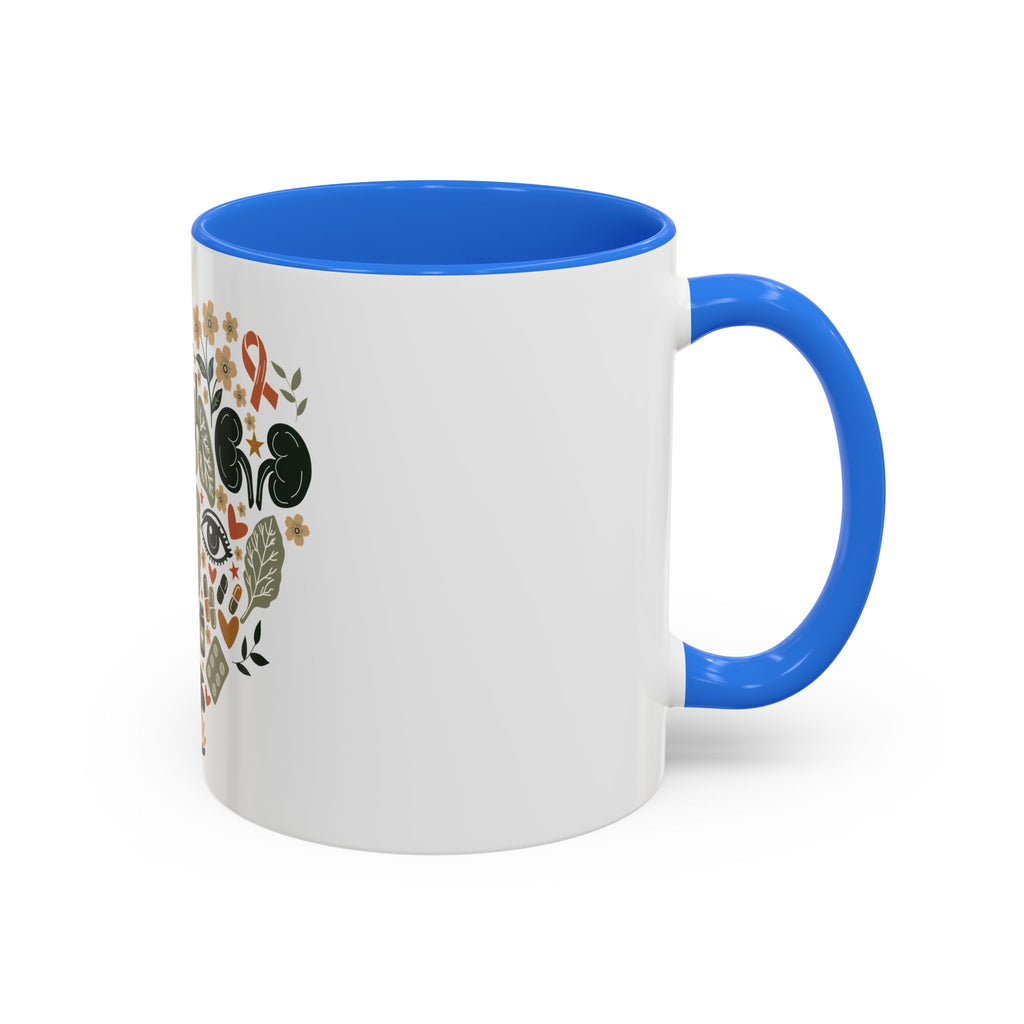 Organ Donation Awareness Mug, Hope Healing Coffee Cup, Transplant Survivor Donor Family Gift, Floral Medical Mug