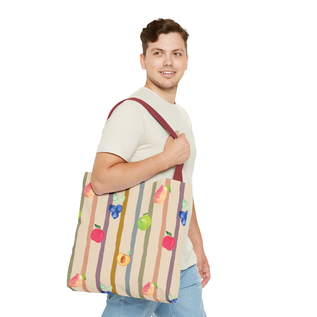 Garden Market Stripe Tote Bag