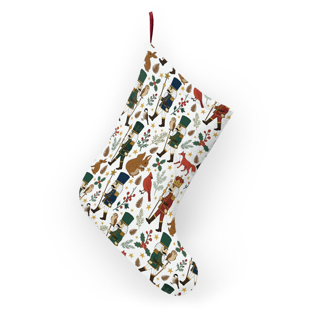 Woodland Nutcracker Christmas Stocking | Festive Forest Holiday Decor