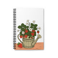 Strawberries in a Watering Can Spiral Notebook – Cottage Garden Journal