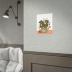 Strawberry Watering Can Art Print – Cottage Garden Botanical Poster