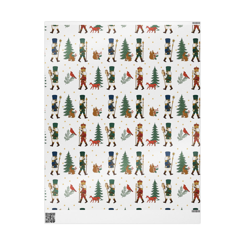 Nutcracker Woodland Parade Wrapping Paper | Whimsical Christmas Gift Wrap
