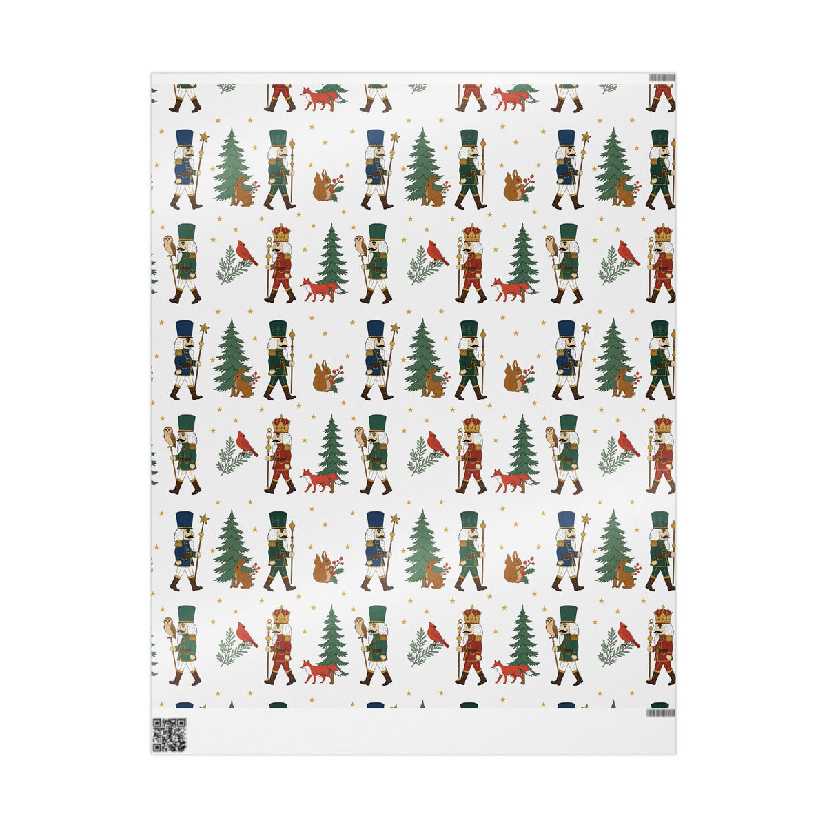 Nutcracker Woodland Parade Wrapping Paper | Whimsical Christmas Gift Wrap