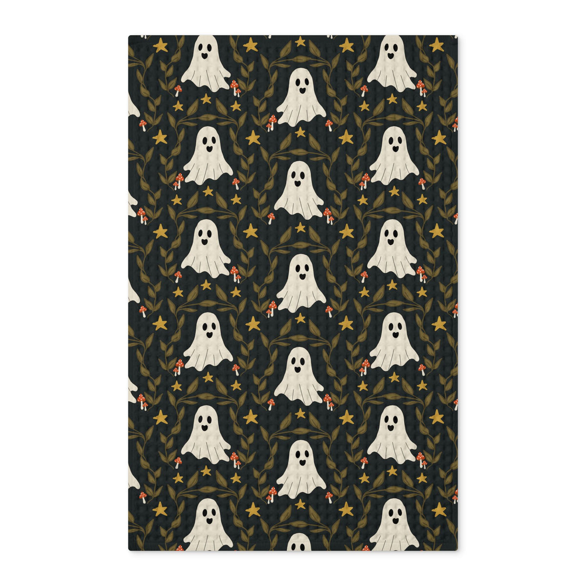 Ghosties Woodland Waffle Kitchen Towel | Whimsical Halloween Tea Towel
