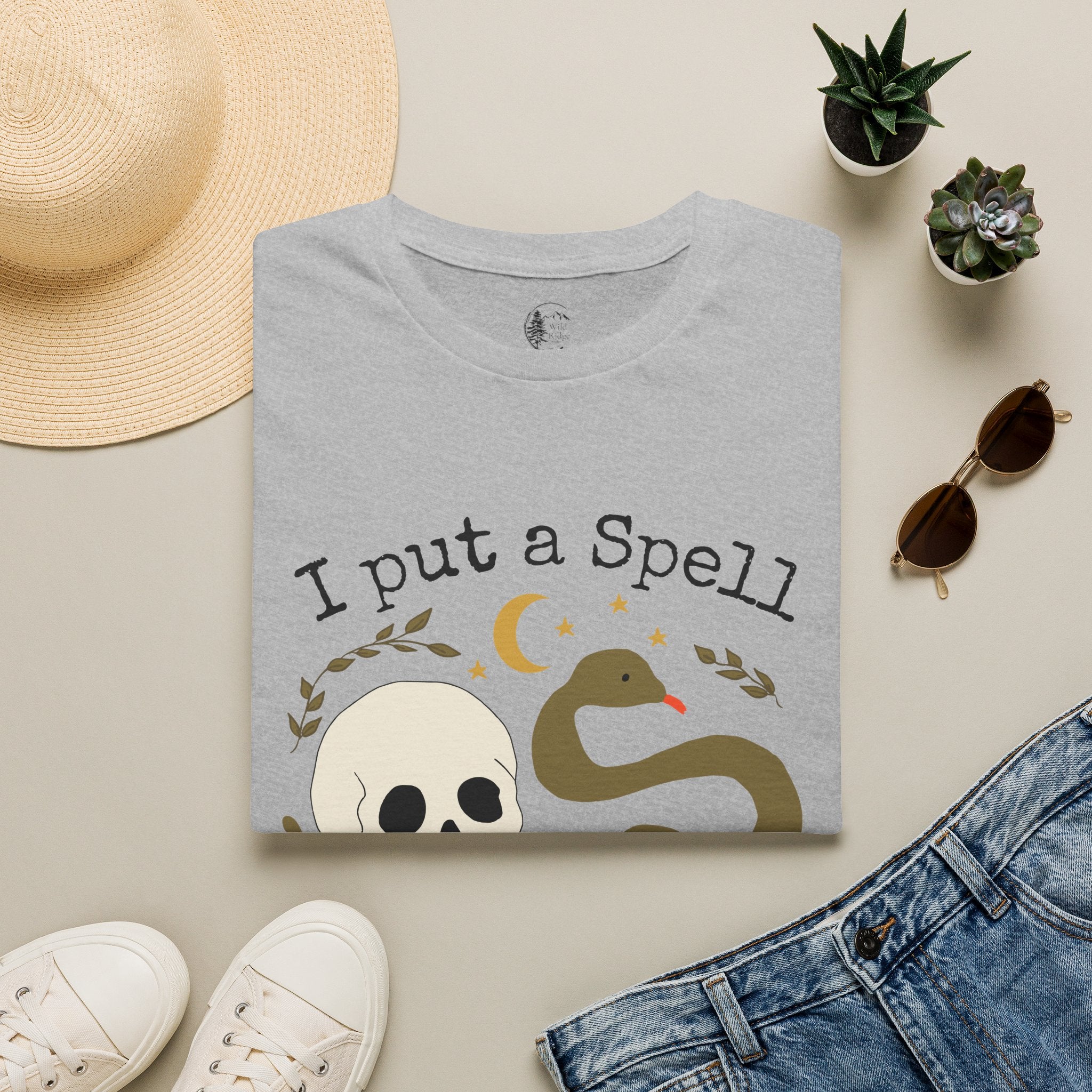 I Put a Spell on You Snake Skull Halloween T-Shirt