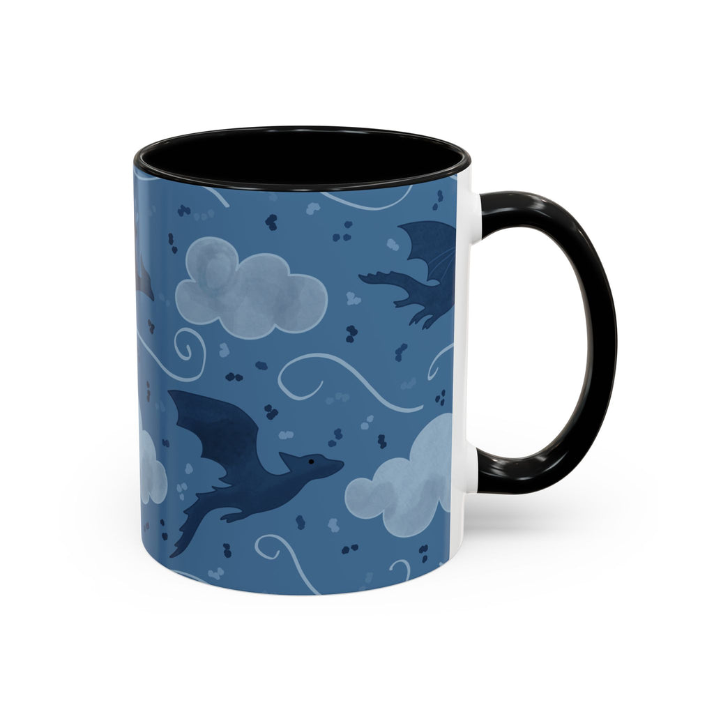 Stormflight Dragon Accent Mug – Fantasy Sky Coffee Cup (11oz / 15oz)