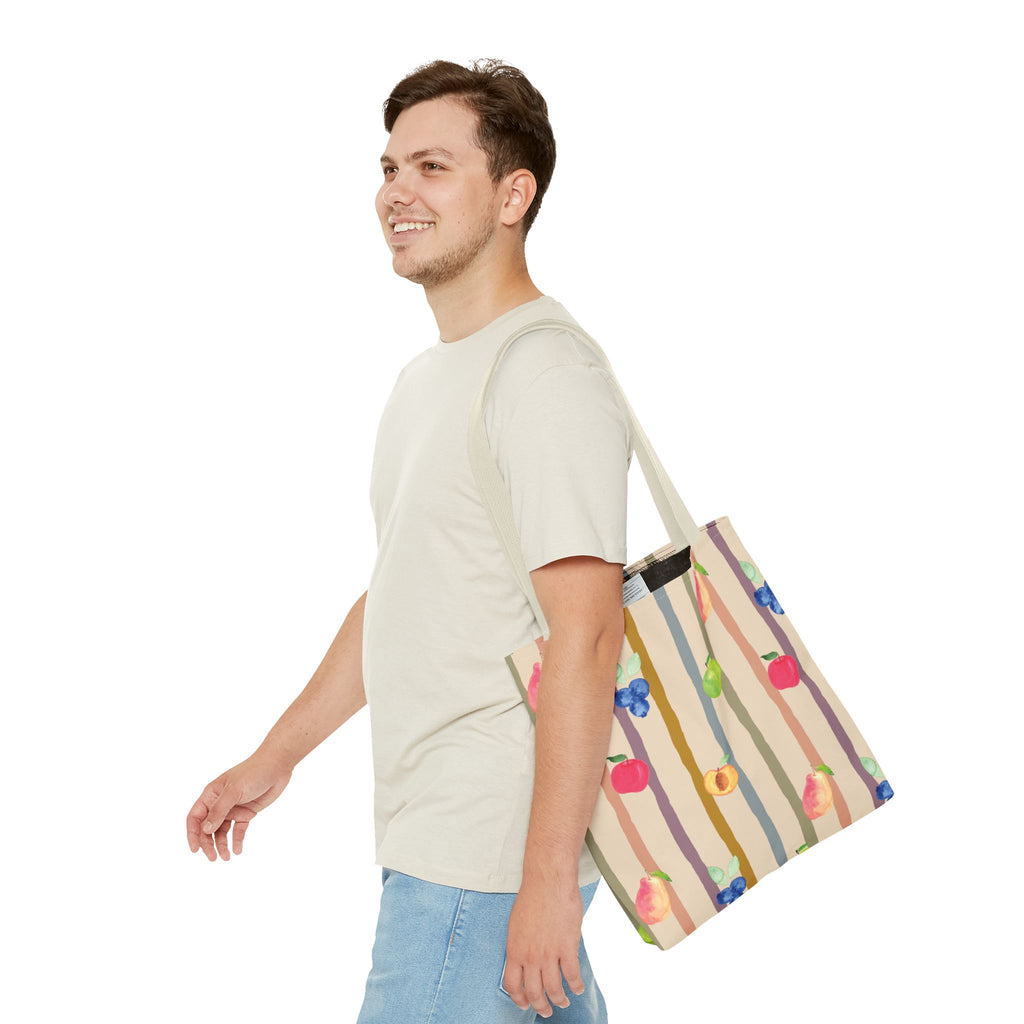 Garden Market Stripe Tote Bag