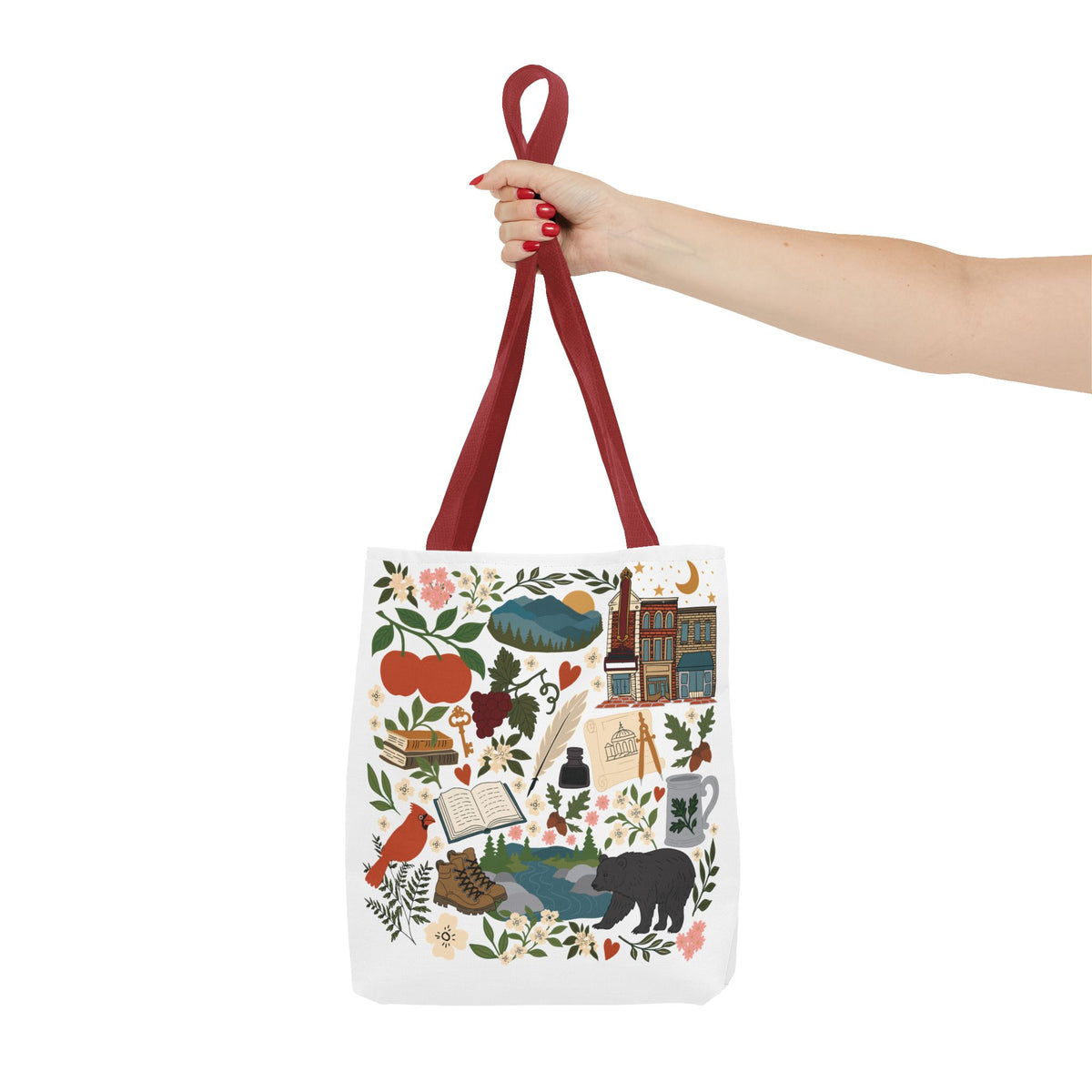 Charlottesville, Virginia Illustrated Tote Bag