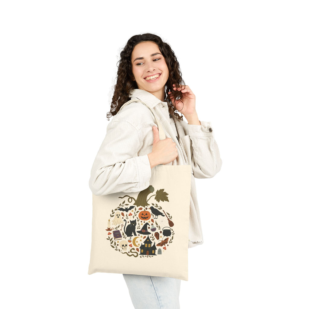 Halloween Pumpkin Canvas Tote Bag
