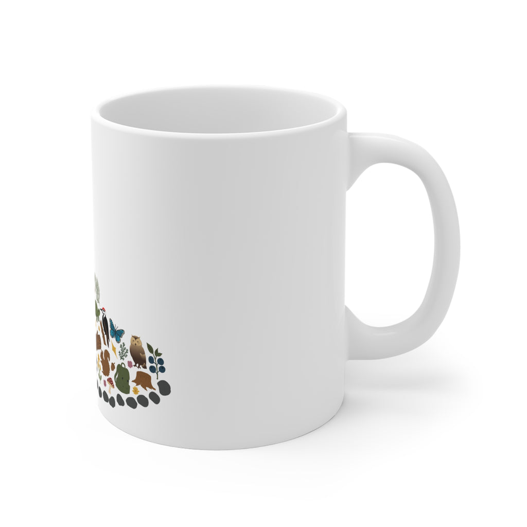 Hiking Boot Motif Ceramic Mug – 11 oz