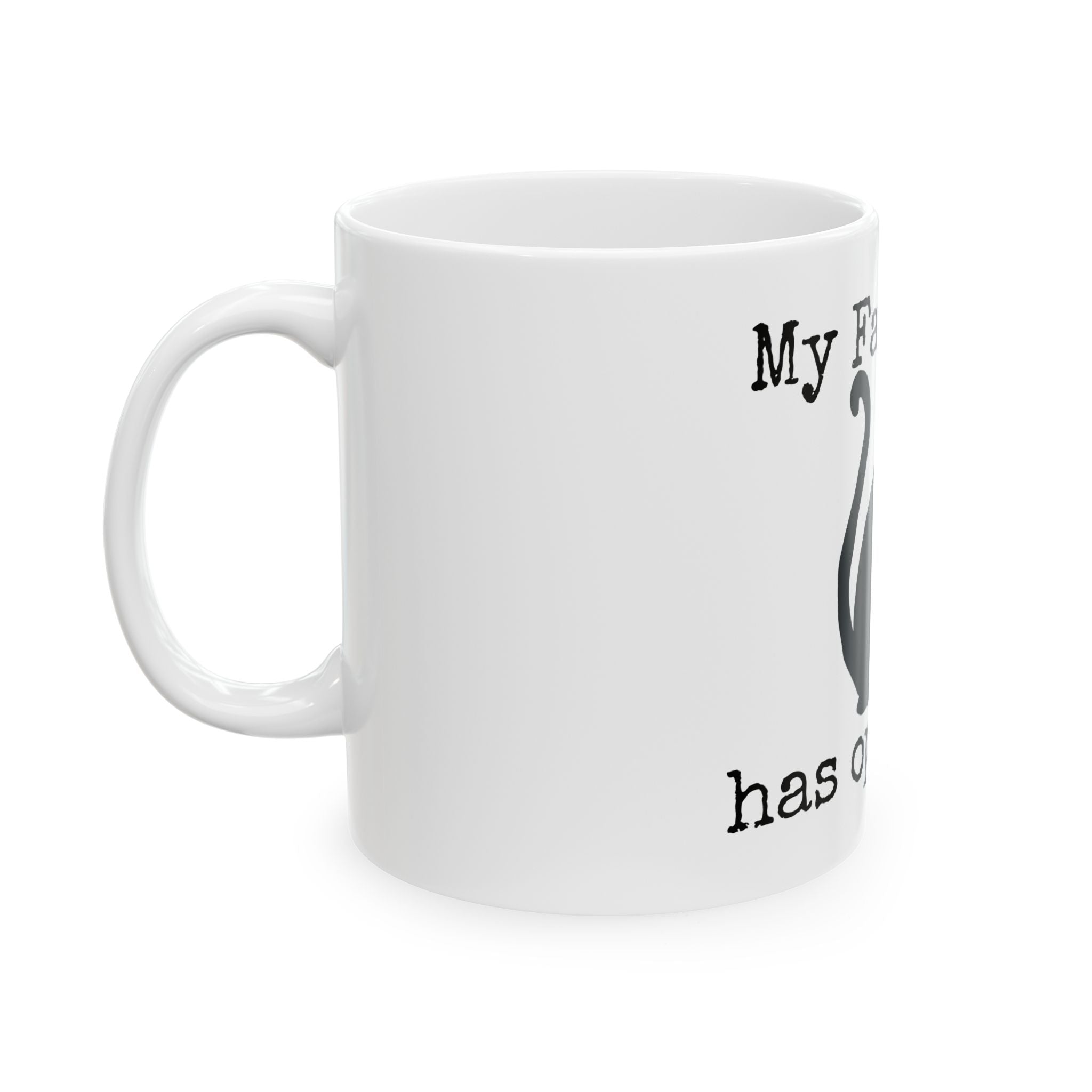 My Familiar Has Opinions Cat Coffee Mug