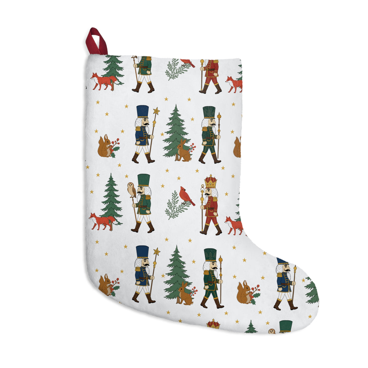 Woodland Nutcracker Christmas Stocking | Whimsical Holiday Decor
