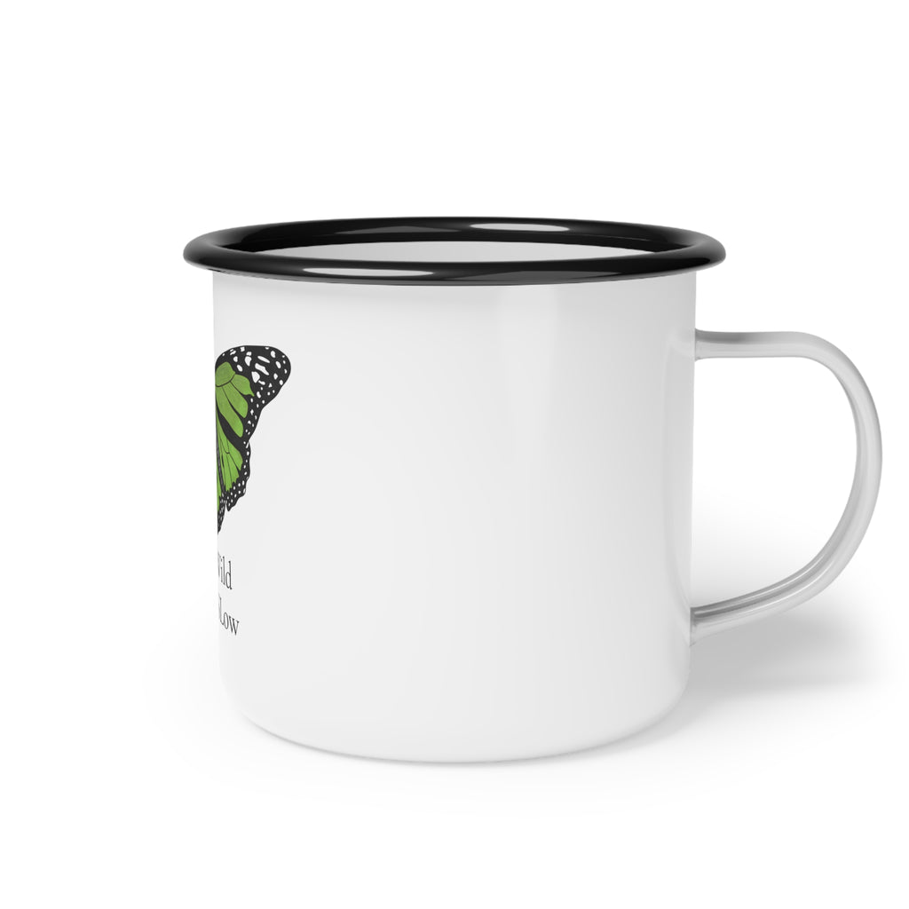 Stay Wild Grow Slow Monarch Butterfly Enamel Camping Mug (Copy)