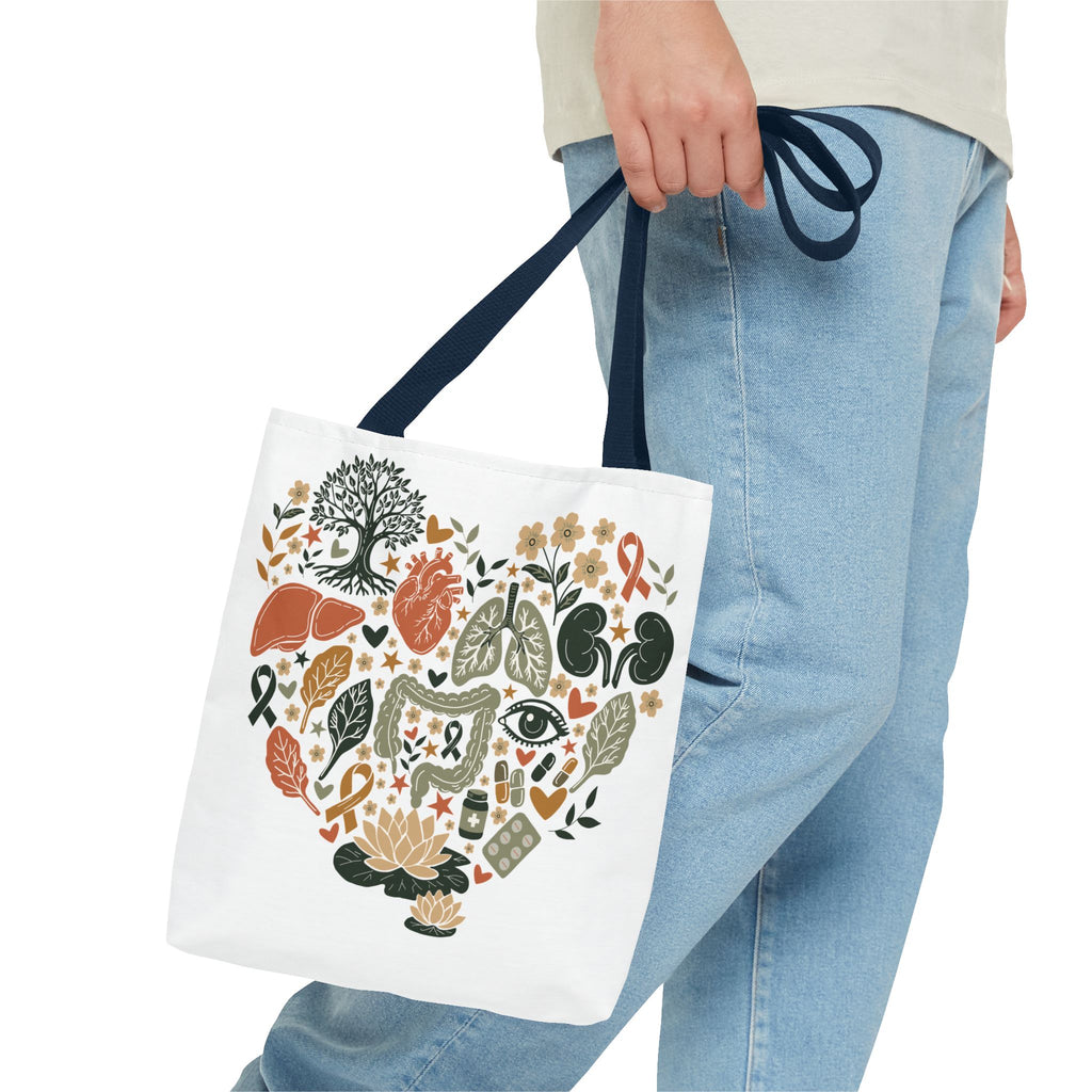Organ Donation Awareness Tote Bag | Hope & Healing Floral Carryall (Copy)