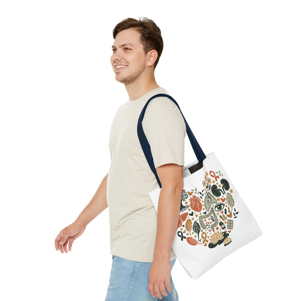 Organ Donation Awareness Tote Bag | Hope & Healing Floral Carryall (Copy)