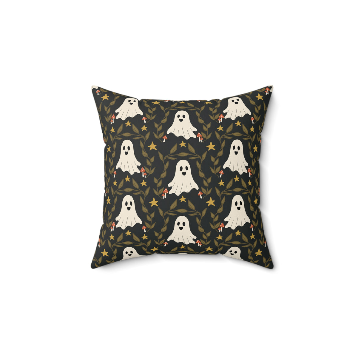 Whimsical Ghosts & Woodland Magic Decorative Throw Pillow