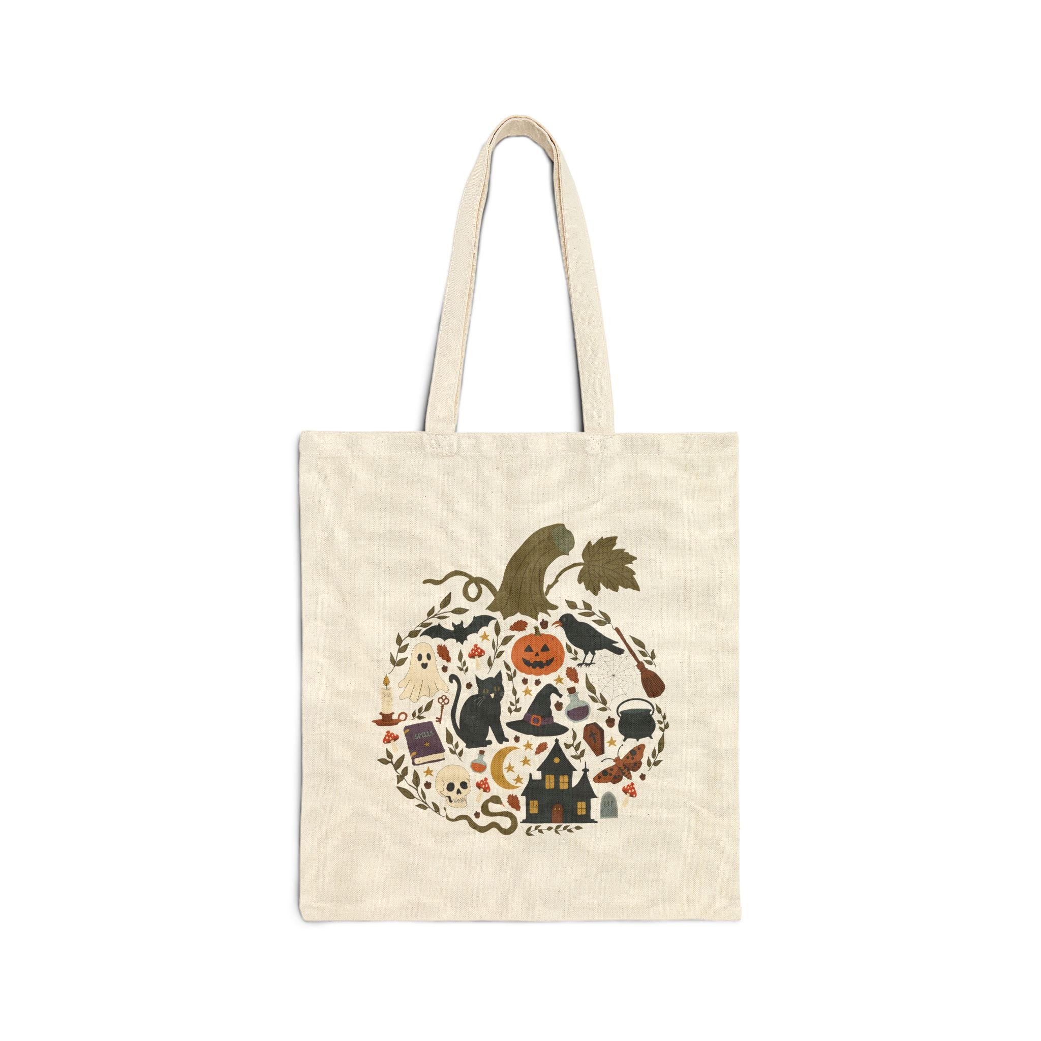 Halloween Pumpkin Canvas Tote Bag