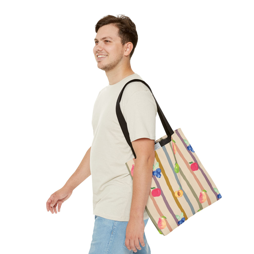 Garden Market Stripe Tote Bag