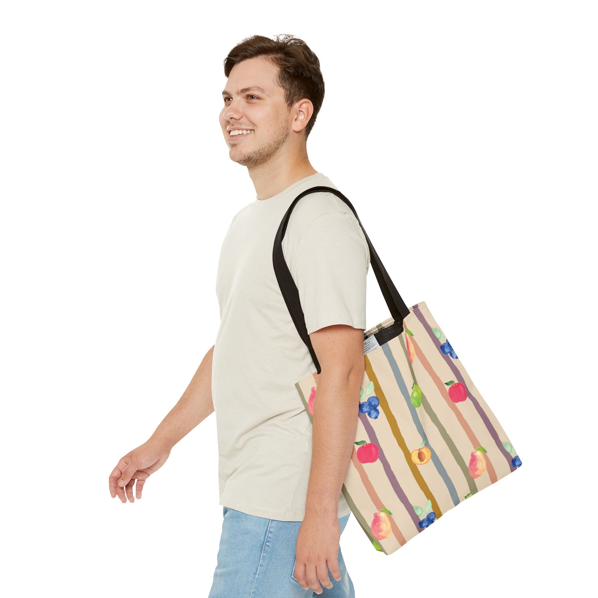 Garden Market Stripe Tote Bag