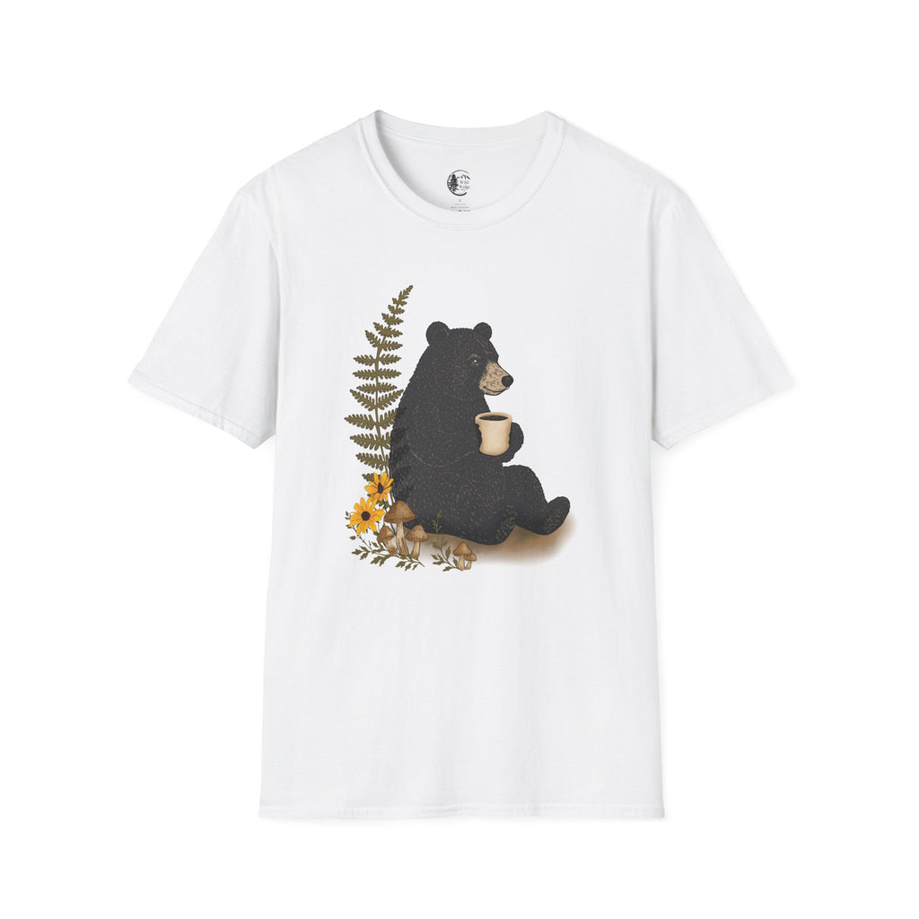 Cozy Bear Coffee Lover Unisex Softstyle T-Shirt
