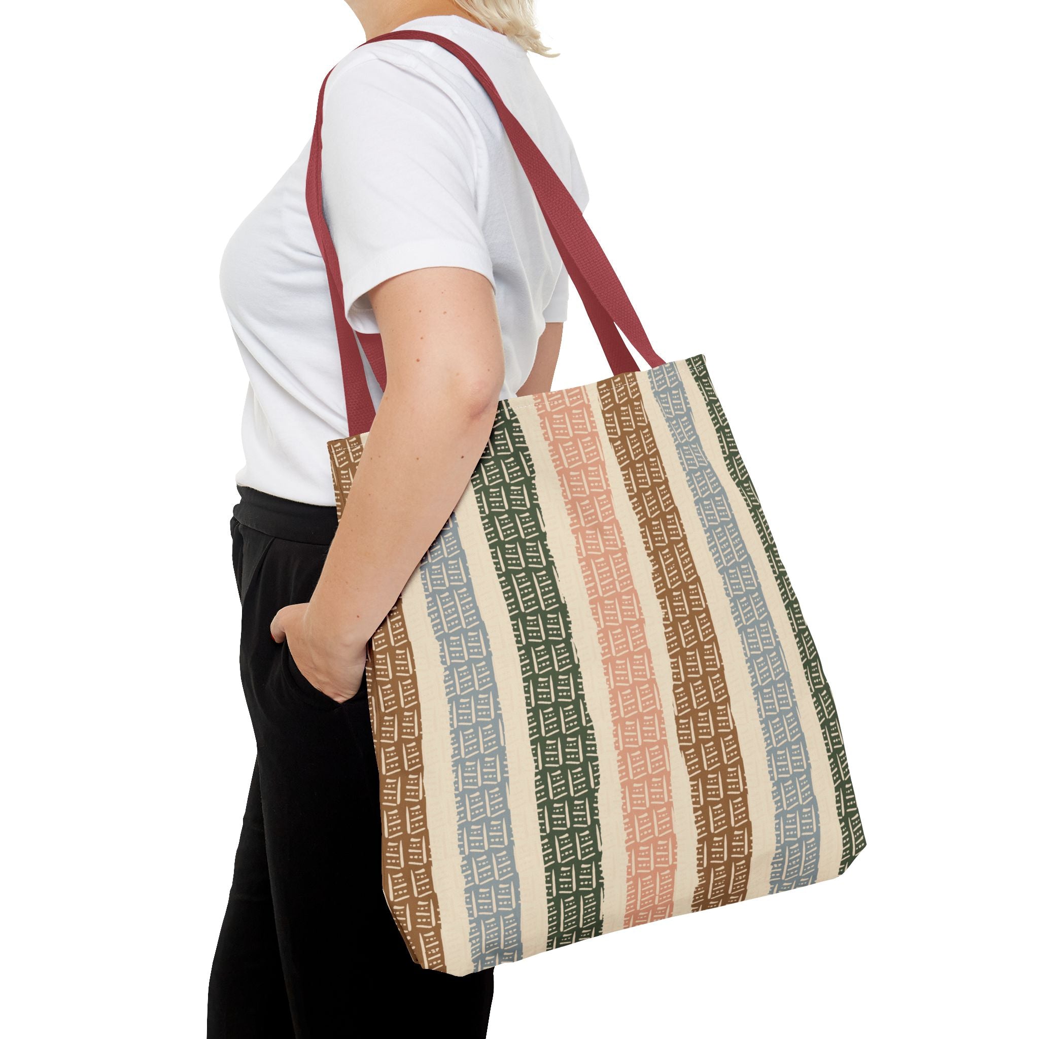 Woven Market Stripe Tote Bag