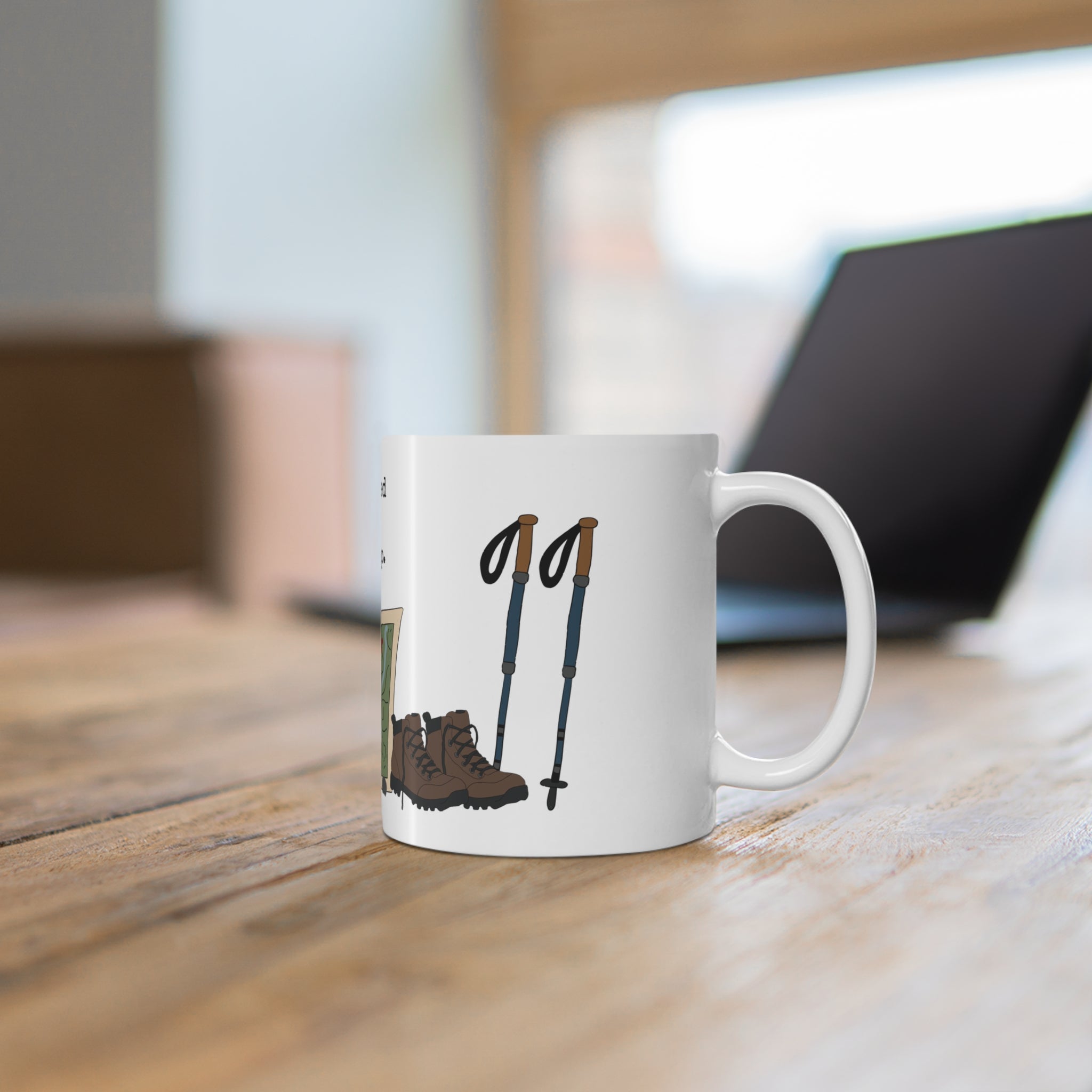 Easier on Map Hiking Mug | Funny Hiking Coffee Mug