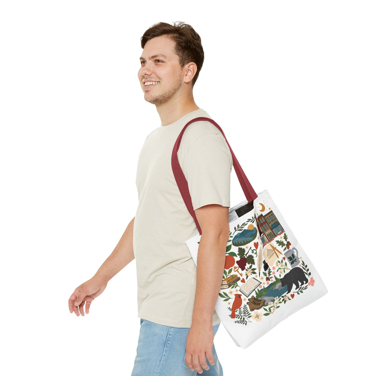 Charlottesville, Virginia Illustrated Tote Bag
