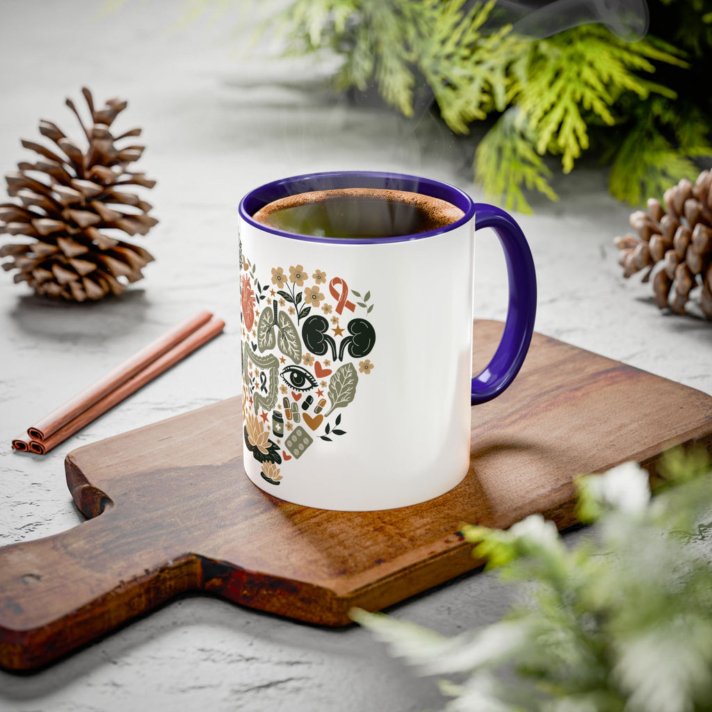 Organ Donation Awareness Mug, Hope Healing Coffee Cup, Transplant Survivor Donor Family Gift, Floral Medical Mug