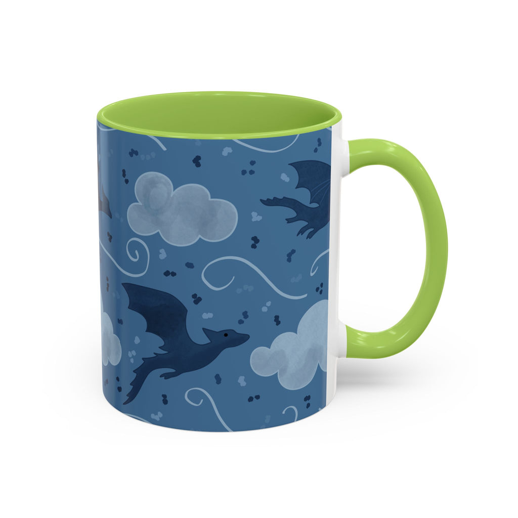Stormflight Dragon Accent Mug – Fantasy Sky Coffee Cup (11oz / 15oz)