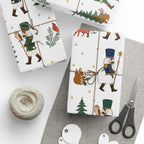 Nutcracker Woodland Parade Wrapping Paper | Whimsical Christmas Gift Wrap