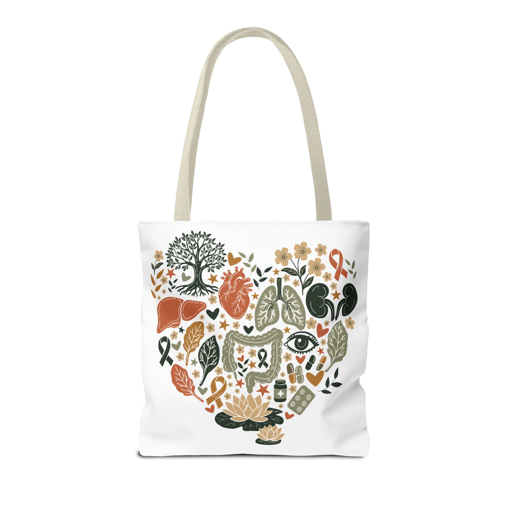Organ Donation Awareness Tote Bag | Hope & Healing Floral Carryall (Copy)