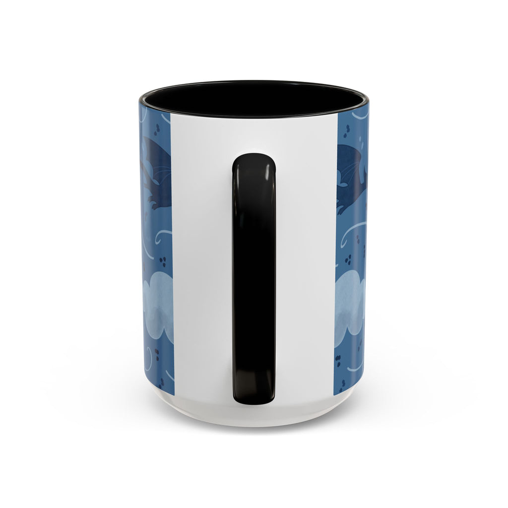 Stormflight Dragon Accent Mug – Fantasy Sky Coffee Cup (11oz / 15oz)