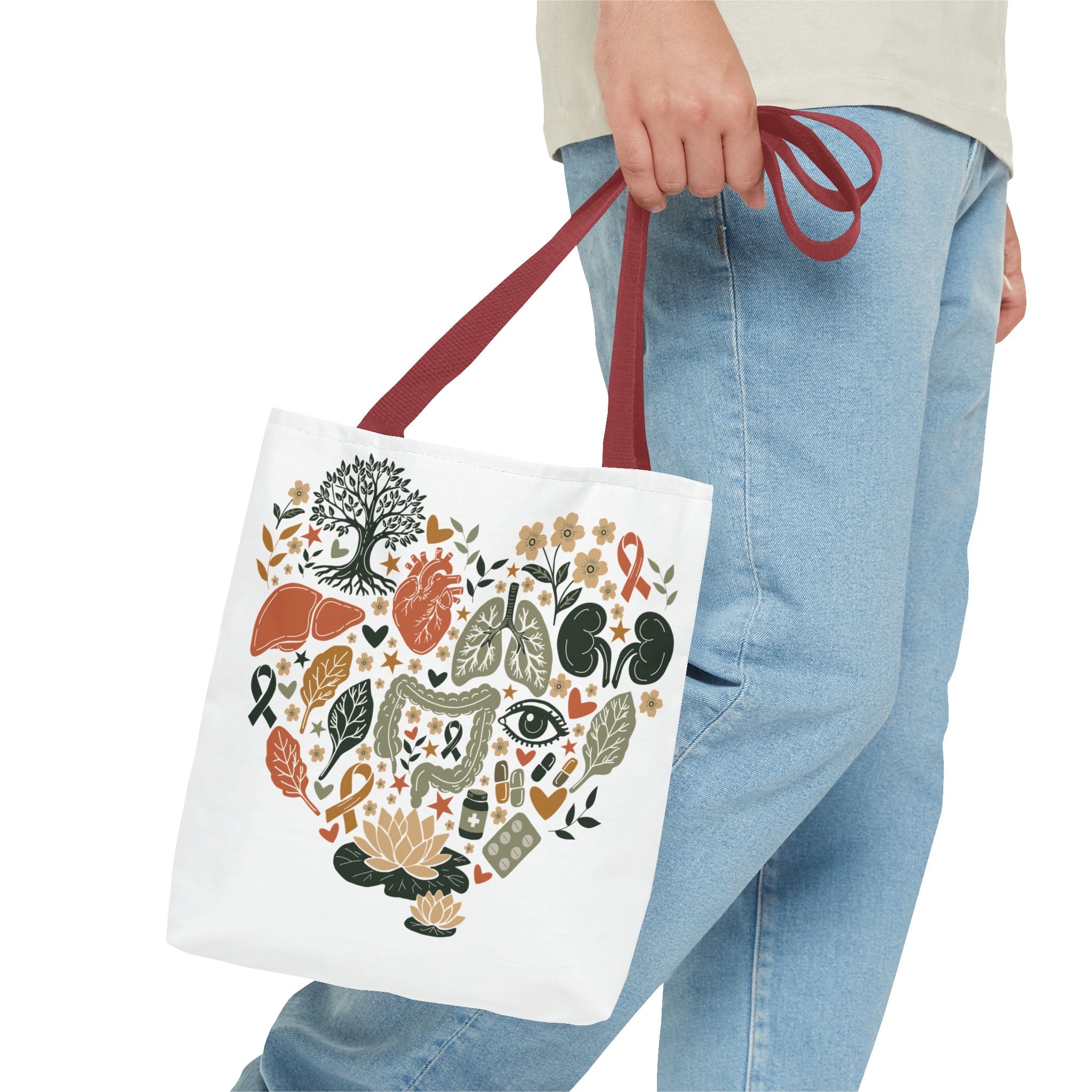 Organ Donation Awareness Tote Bag | Hope & Healing Floral Carryall (Copy)