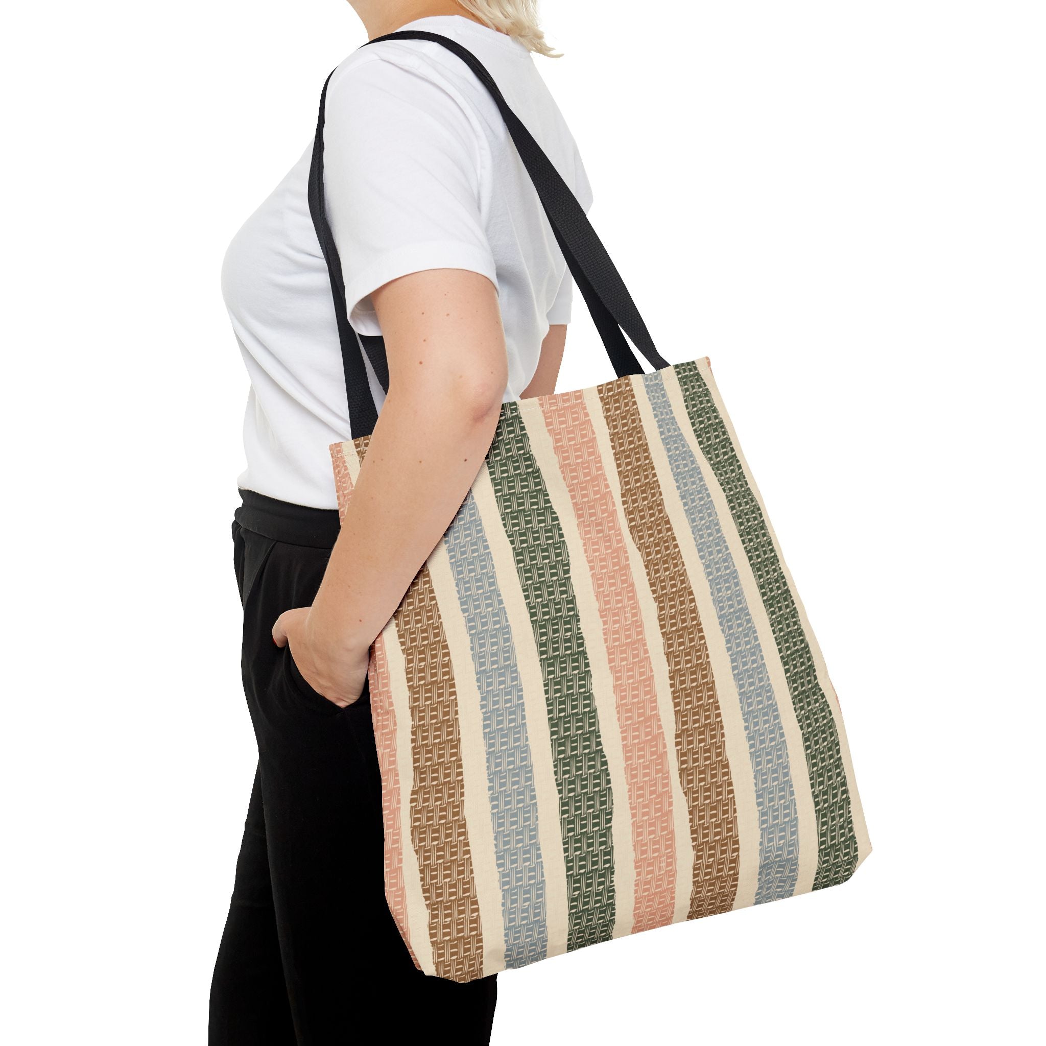 Market Basket Stripe Tote Bag