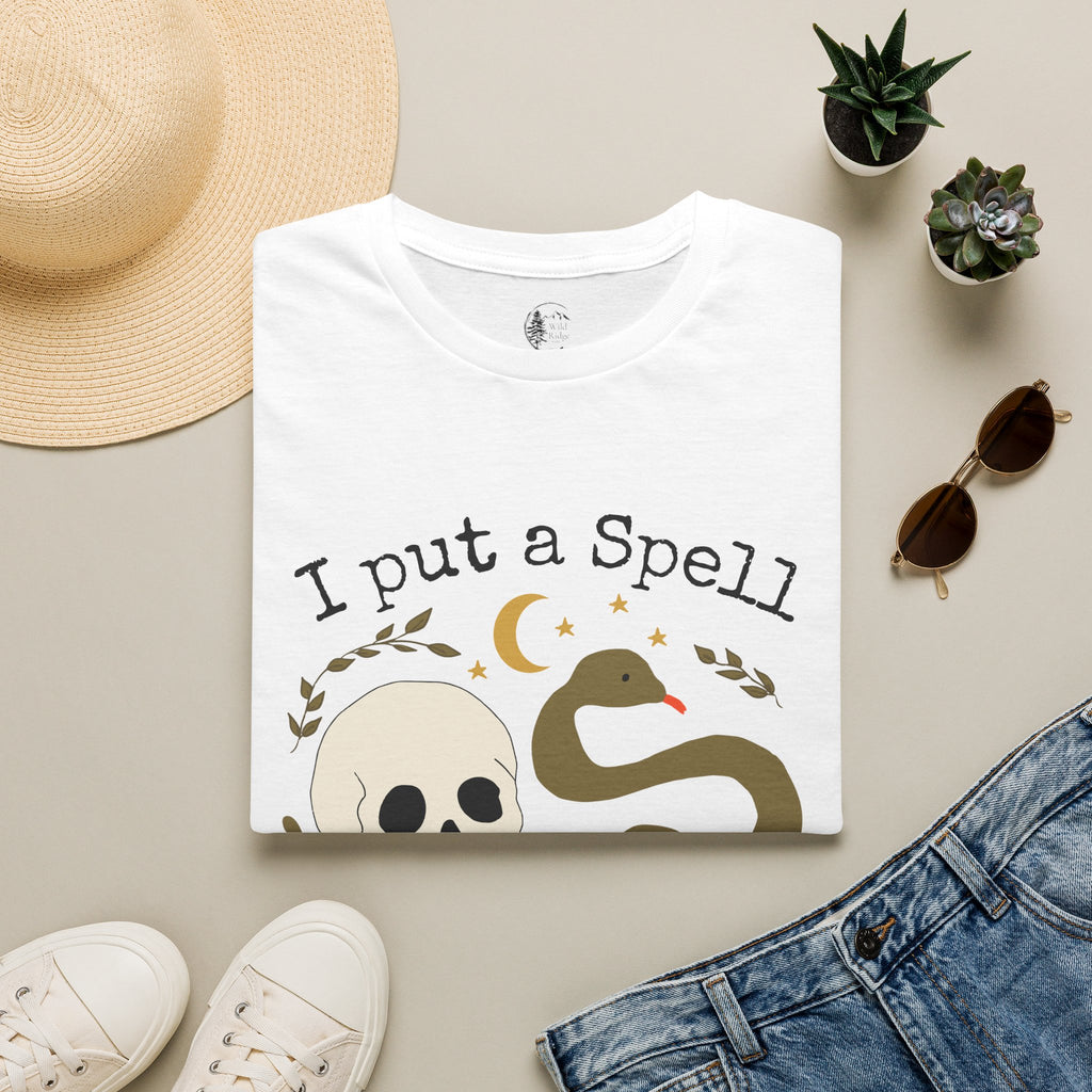 I Put a Spell on You Snake Skull Halloween T-Shirt