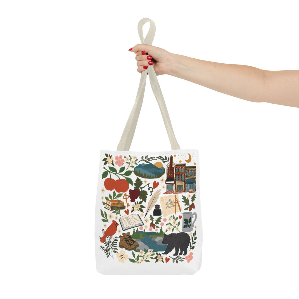 Charlottesville, Virginia Illustrated Tote Bag