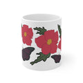 Pink Wildflower & Purple Butterfly Ceramic Coffee Mug