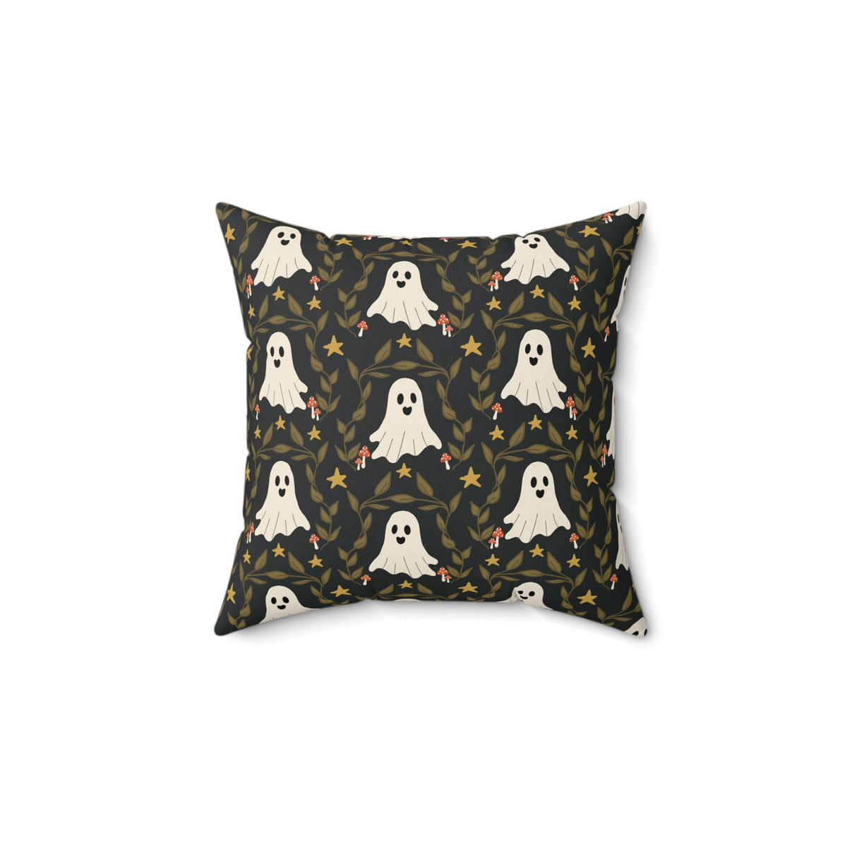 Whimsical Ghosts & Woodland Magic Decorative Throw Pillow