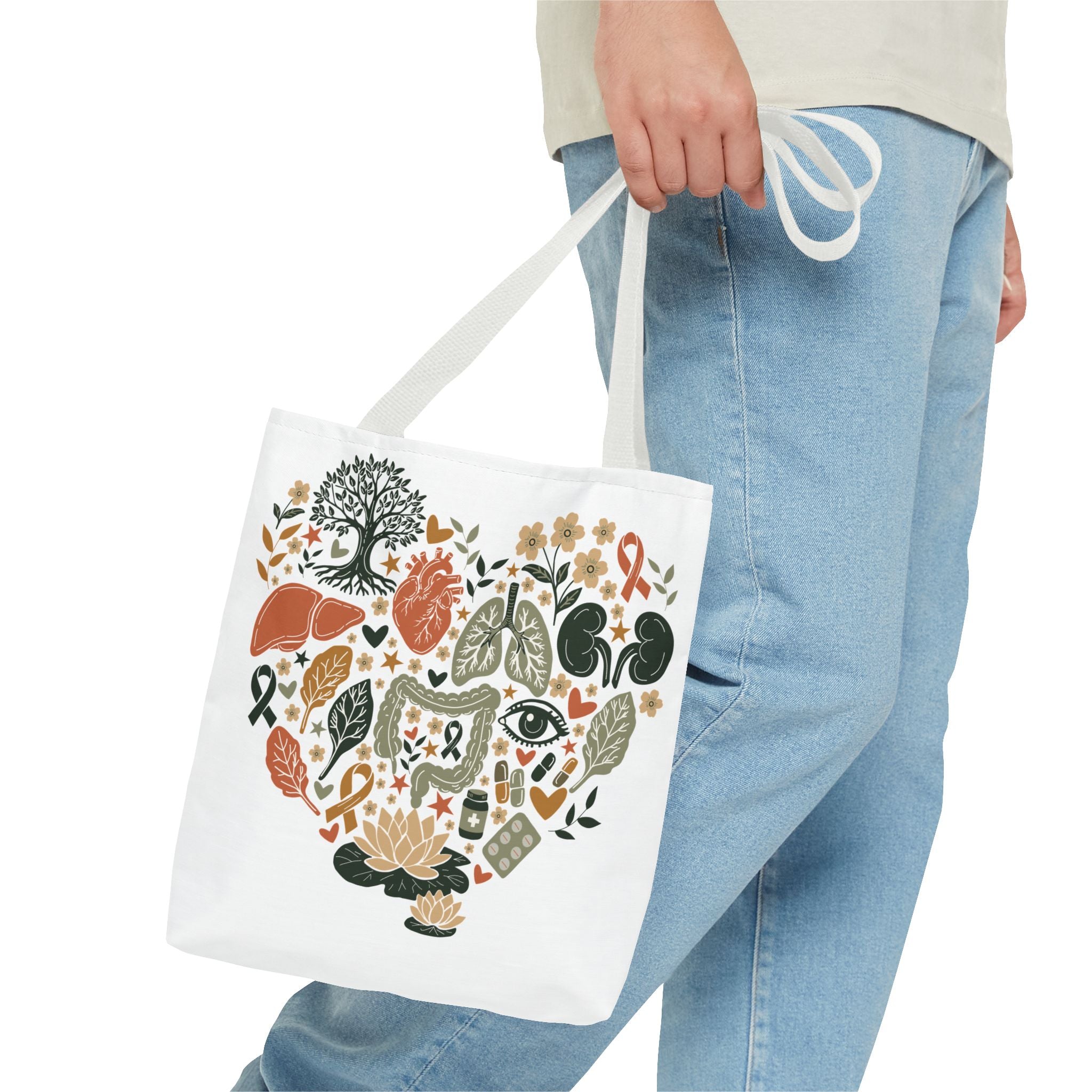 Organ Donation Awareness Tote Bag | Hope & Healing Floral Carryall (Copy)