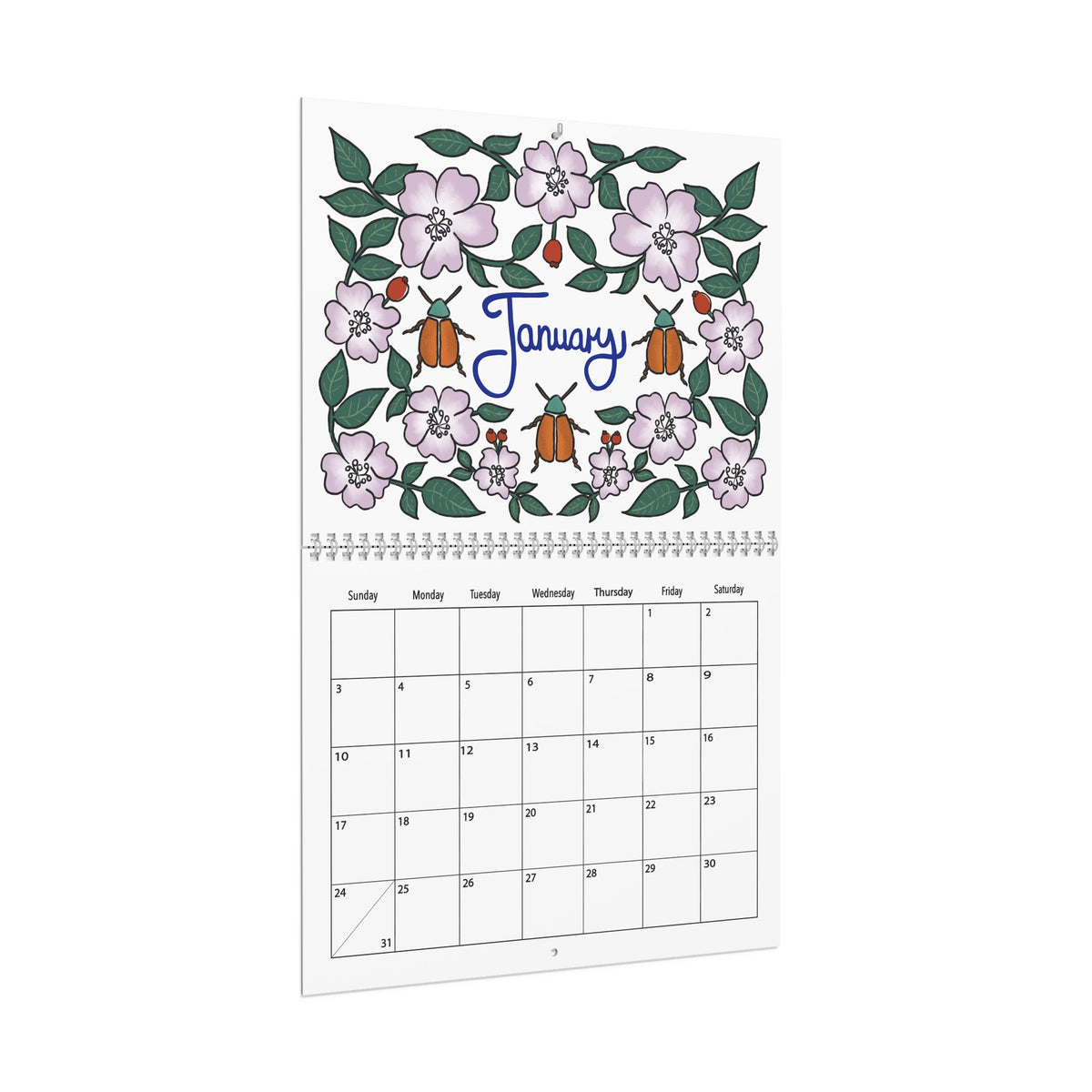 A Year of Wildflowers and Insects Calendar | August 2026–July 2027 Nature Wall Calendar