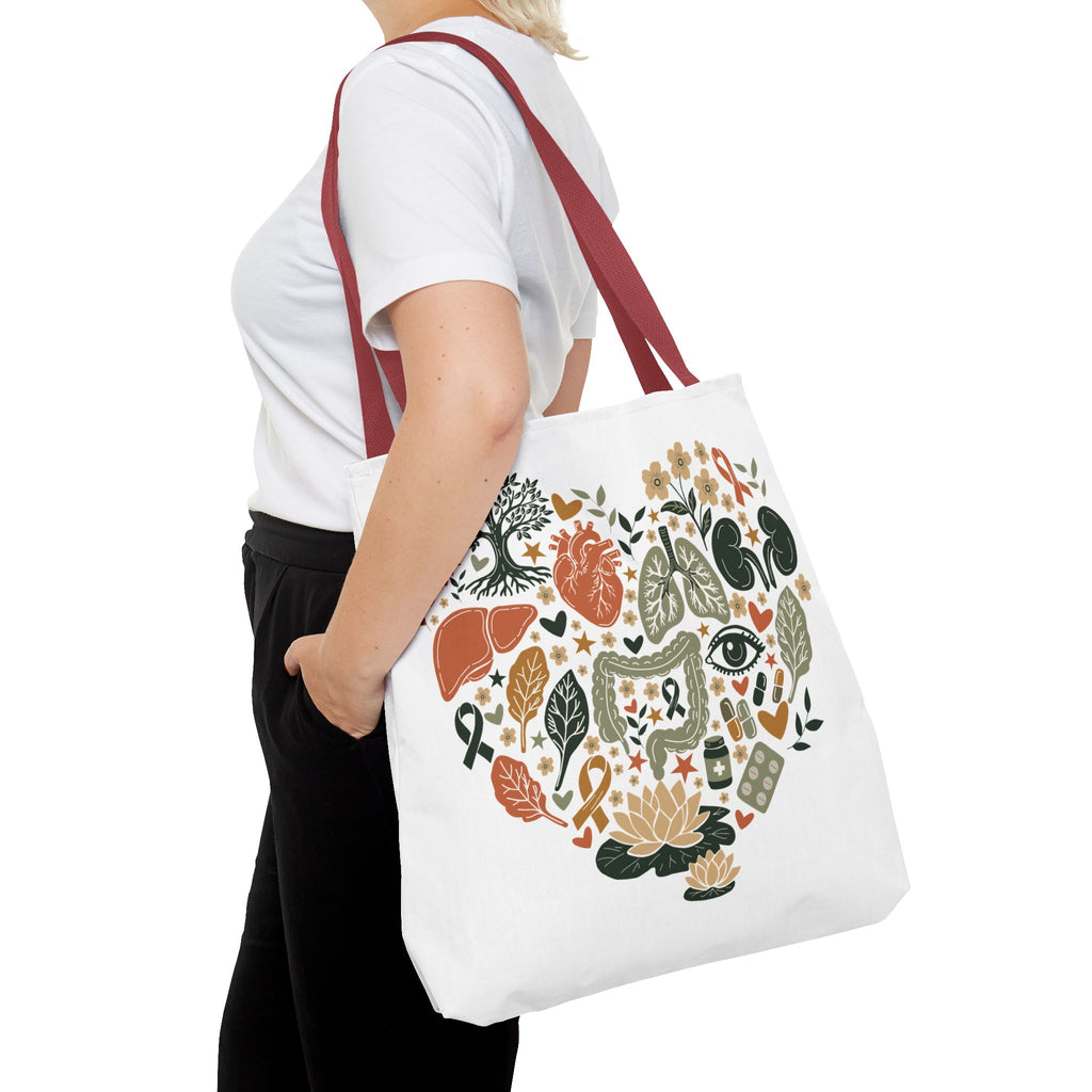 Organ Donation Awareness Tote Bag | Hope & Healing Floral Carryall (Copy)