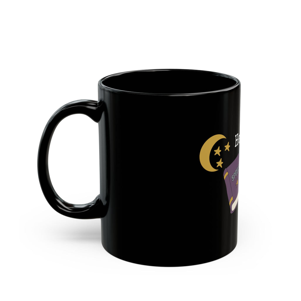 Hex First, Talk Later Black Ceramic Mug
