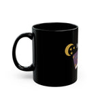 Hex First, Talk Later Black Ceramic Mug