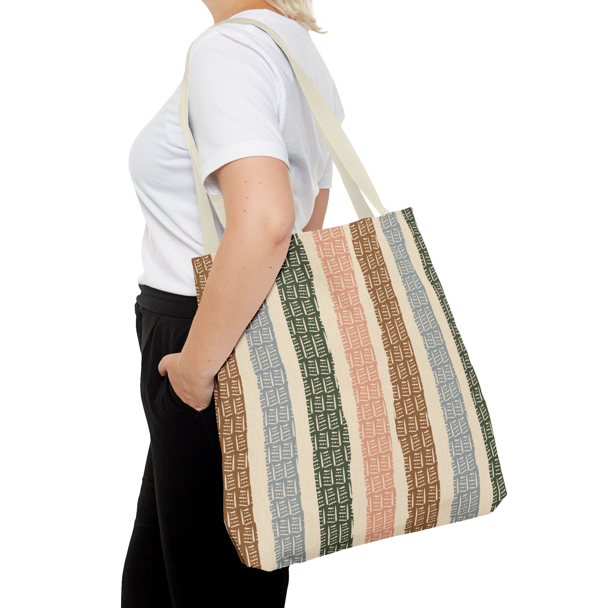 Woven Market Stripe Tote Bag
