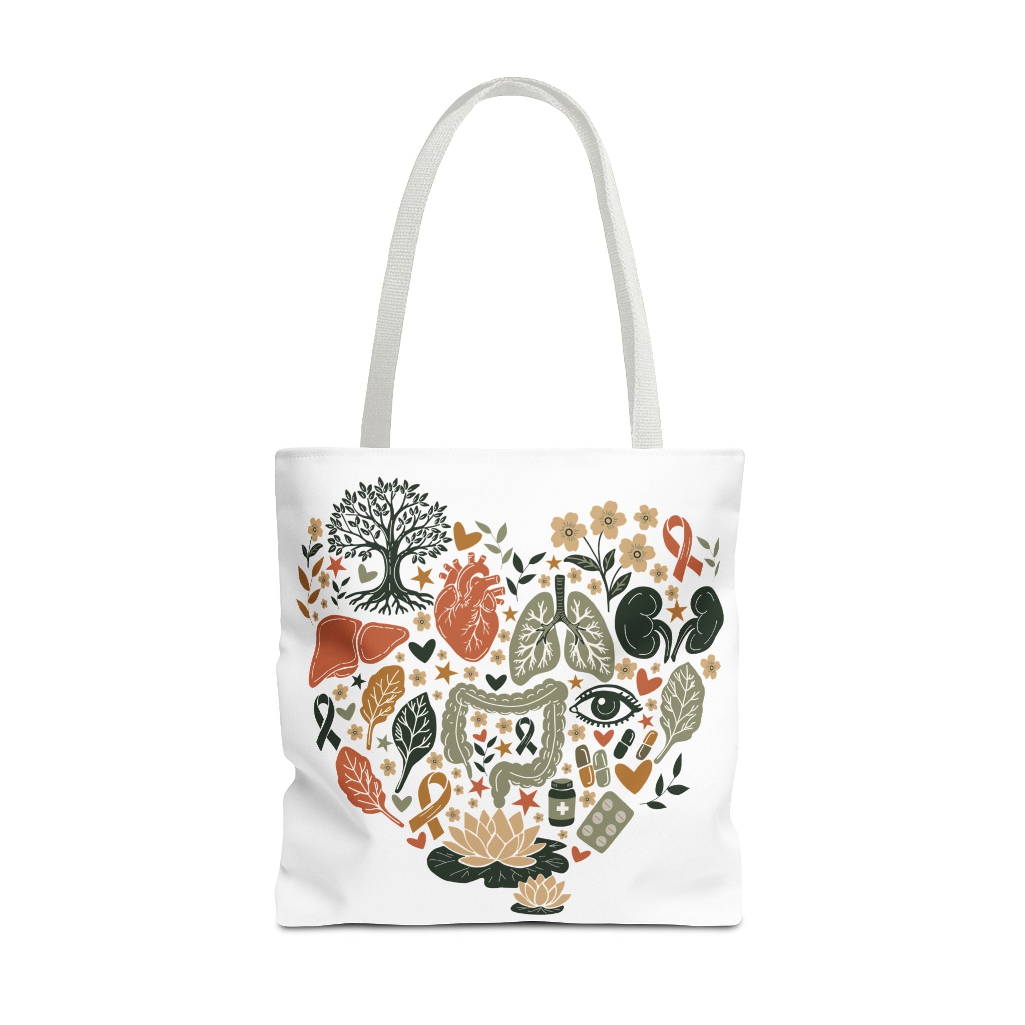 Organ Donation Awareness Tote Bag | Hope & Healing Floral Carryall (Copy)