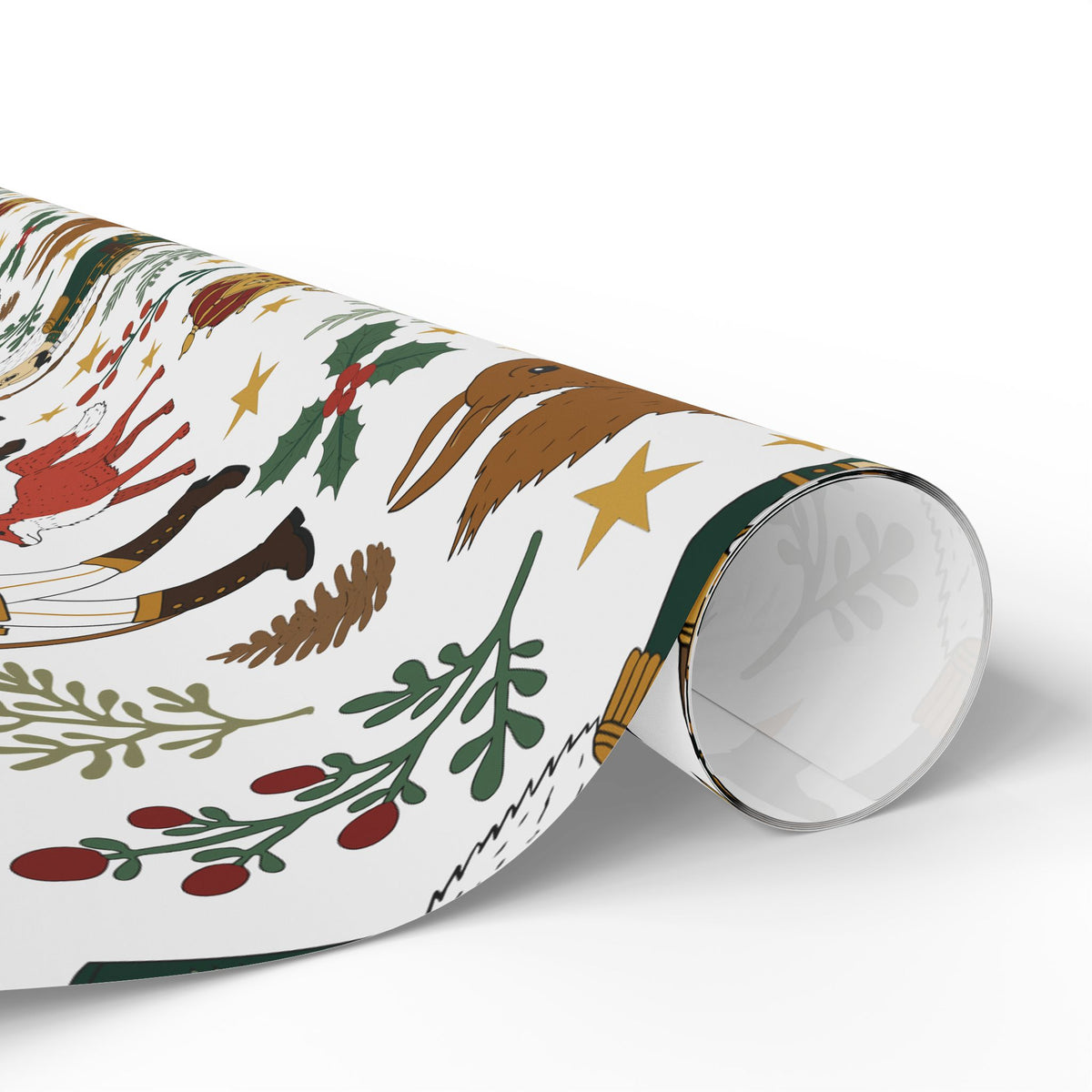Woodland Nutcracker Christmas Wrapping Paper | Festive Forest Gift Wrap