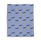 Bats in the Sky Plush Velveteen Blanket | Whimsical Halloween Throw