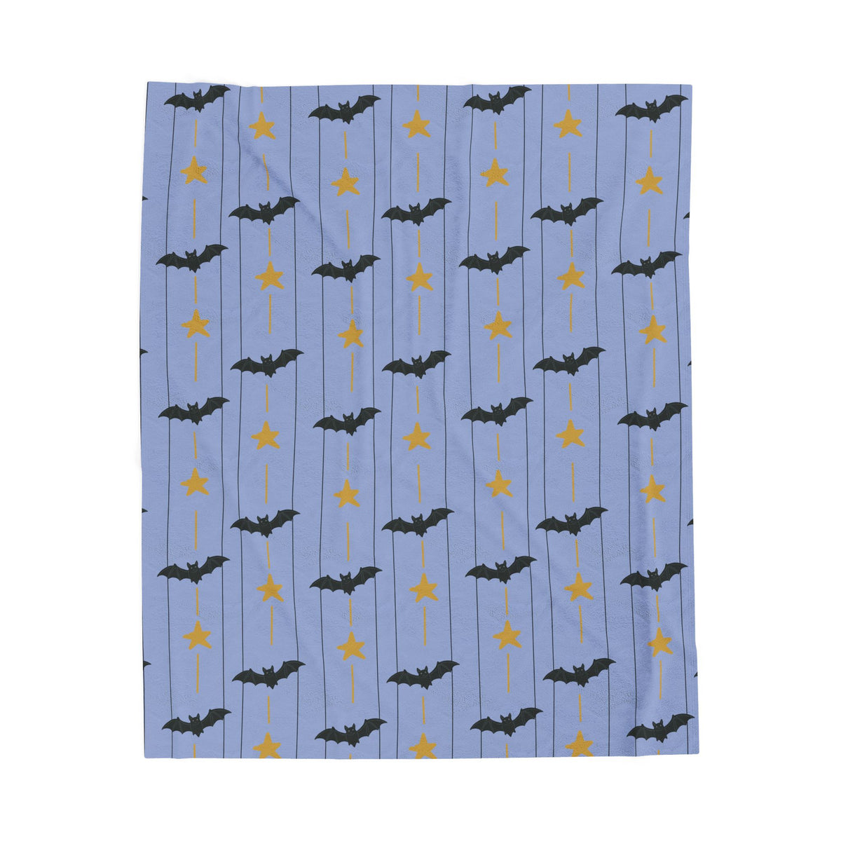 Bats in the Sky Plush Velveteen Blanket | Whimsical Halloween Throw