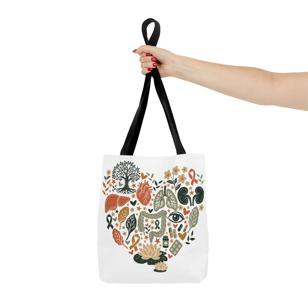 Organ Donation Awareness Tote Bag | Hope & Healing Floral Carryall (Copy)