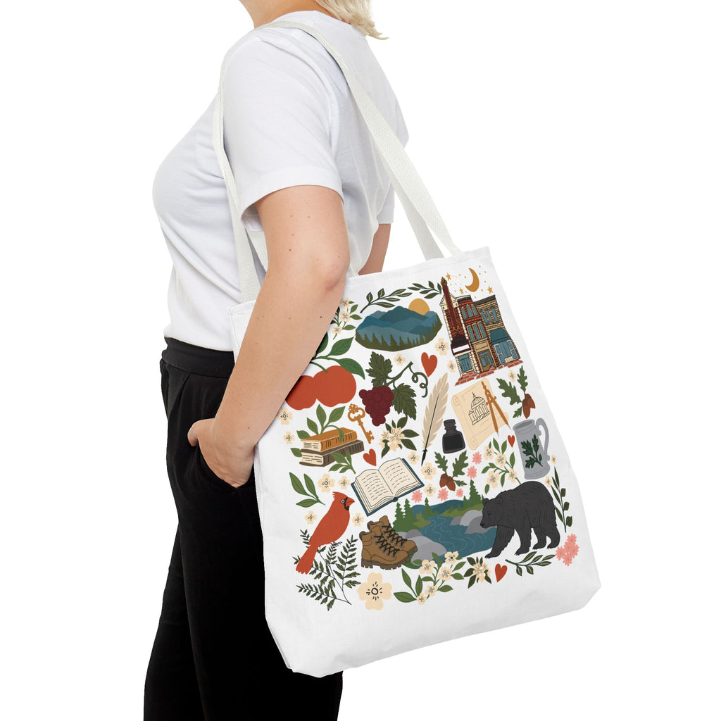Charlottesville, Virginia Illustrated Tote Bag